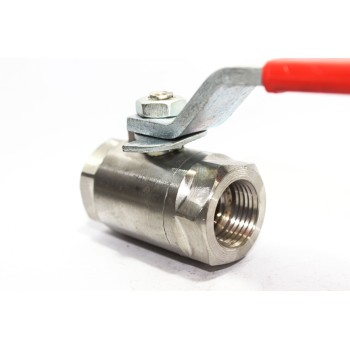 SS Ball Valve Round Solid Body Commercial Stainless Steel 202.